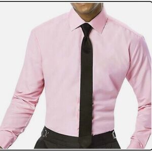 Luxe Microfiber Men's Fitted Spread Collar Dress Shirt Jesse M7